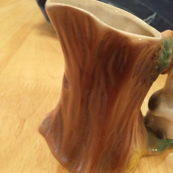 Vintage Eastgate Pottery Dog and Stump Vase - Picture 4 of 6